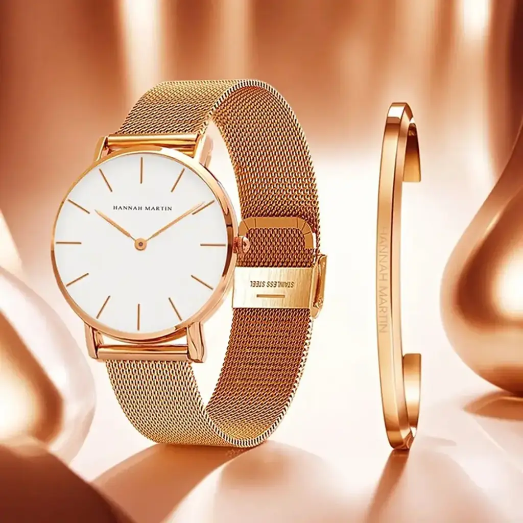 Reloj y pulsera de cuarzo Hannah Martin