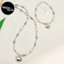 Collar y Pulsera Alxa Love Natural Plata 925 y Piedras naturales