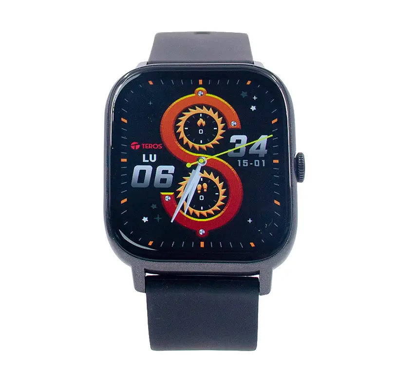 Reloj inteligente TEROS TE-8084N, 1.85" AMOLED, IP68, bluetooth 5.3, Negro