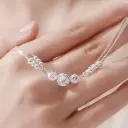 Pulsera con Cuentas de las Tres Vidas y la Suerte - Plata pura de 990