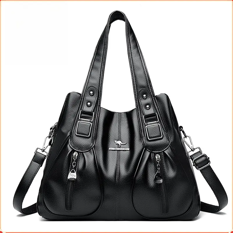 Bolso de Cuero - Estilo Kangaroo