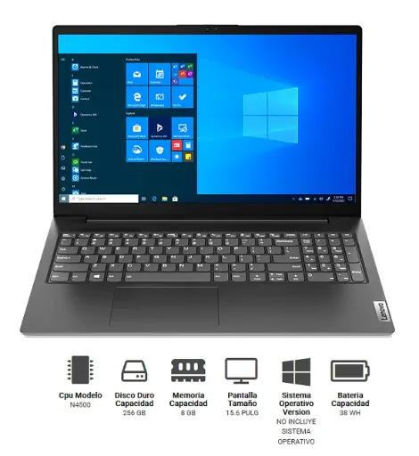 [THLT1017] Notebook Lenovo V15 G2 IJL, 15.6" FHD TN, Celeron N4500 1.1/2.8GHz, 8GB DDR4-2933 SODIMM