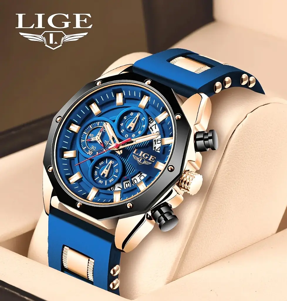 [MAHR1002] Reloj cronógrafo calendario sport para hombre LIGE